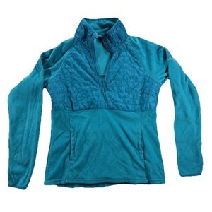 Columbia Women's Large Long Sleeve Quarter Zip TEAL  Fleece